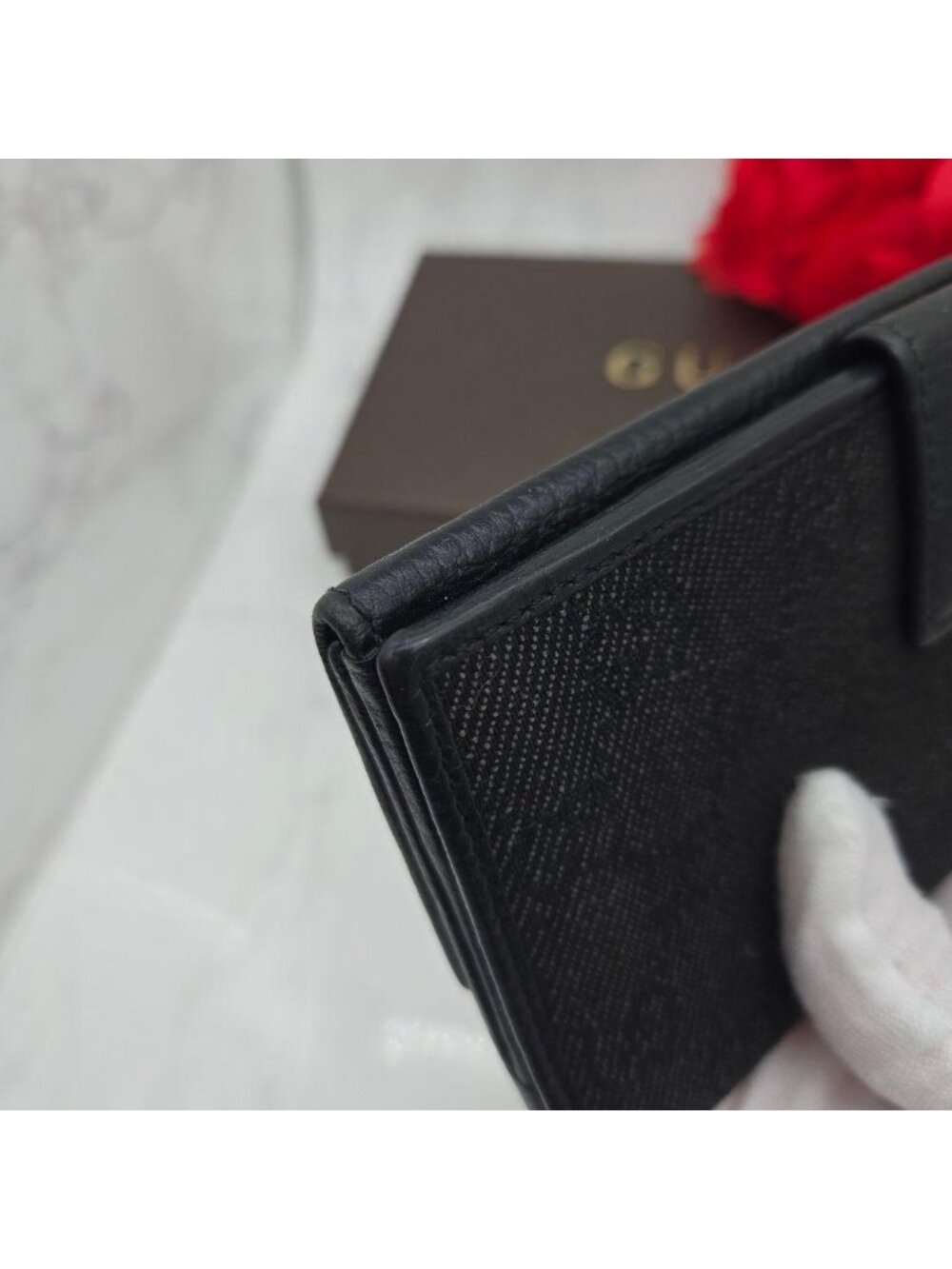 Gucci Wallet GG Canvas Leather Black - Picture 6 of 16